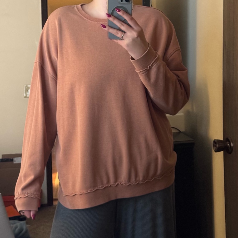 Casual Peach Sweatshirt